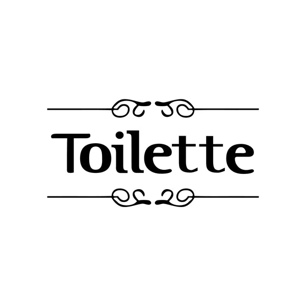 French Bathroom Toilet Sign Vinyl Sticker Decal | WC Entrance Sign Door Decal for France Home