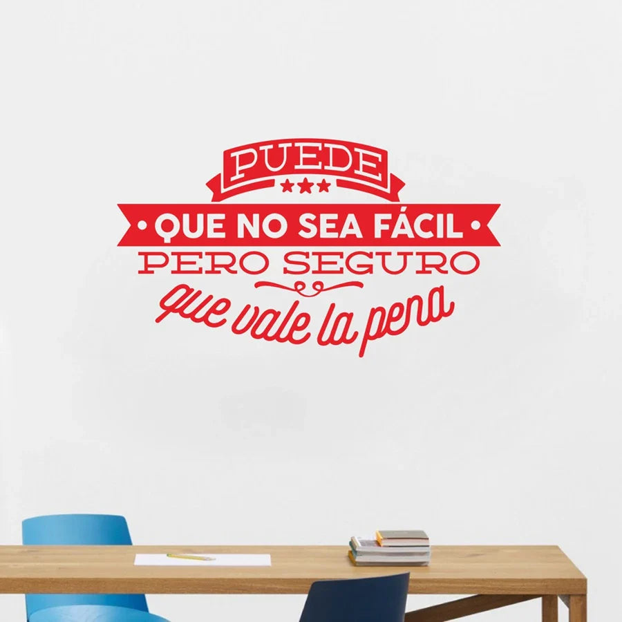 Spanish Inspiring Quote Wall Decals | Vinyl Sticker for Home Decor