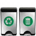 Recycle and Trash Sign Decal | Trash Can Vinyl Art Sticker Decoration