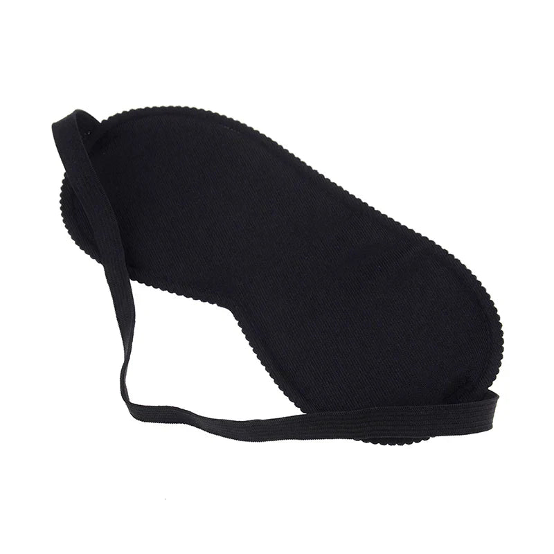 Black Sleep Mask | Light Blocking Eye Cover for Travel and Daily Use