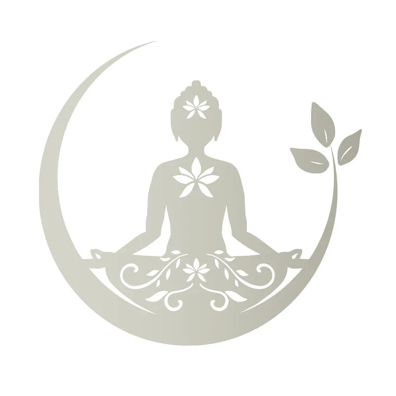 Buddha Chakra Peace Love Good Vibes Vinyl Sticker | Zentangle Mandala Laptop Decal