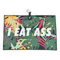 Novelty Tropical Golf Towel | Premium Double-Sided Microfiber | Heavy-Duty Magnetic Towel with Carabiner Clip | 24 x 16 in