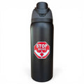 Hydration Bottle – Stop Sign | 32oz Insulated Stainless Steel | Flip Straw Lid w/ Handle