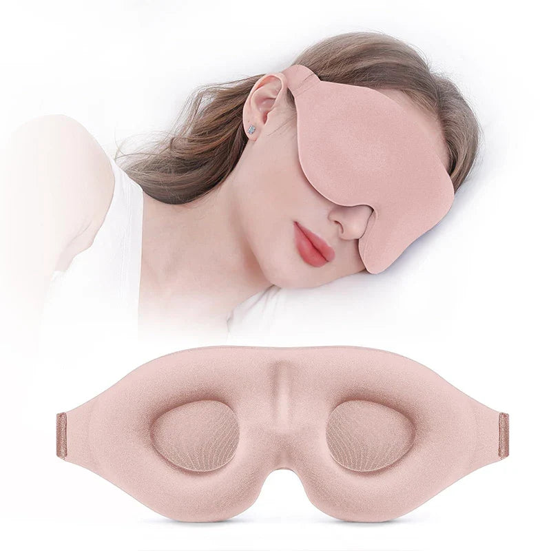 3D Sleep Mask for Light Blocking | Contoured Eye Cover with Soft Padding