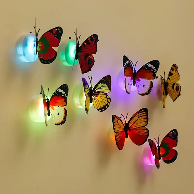 LED Butterfly Night Light | Colorful Fridge Magnet Decor for Home