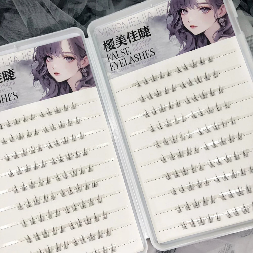 No Glue Sunflower Style False Eyelashes | Natural Lower Lash Clusters
