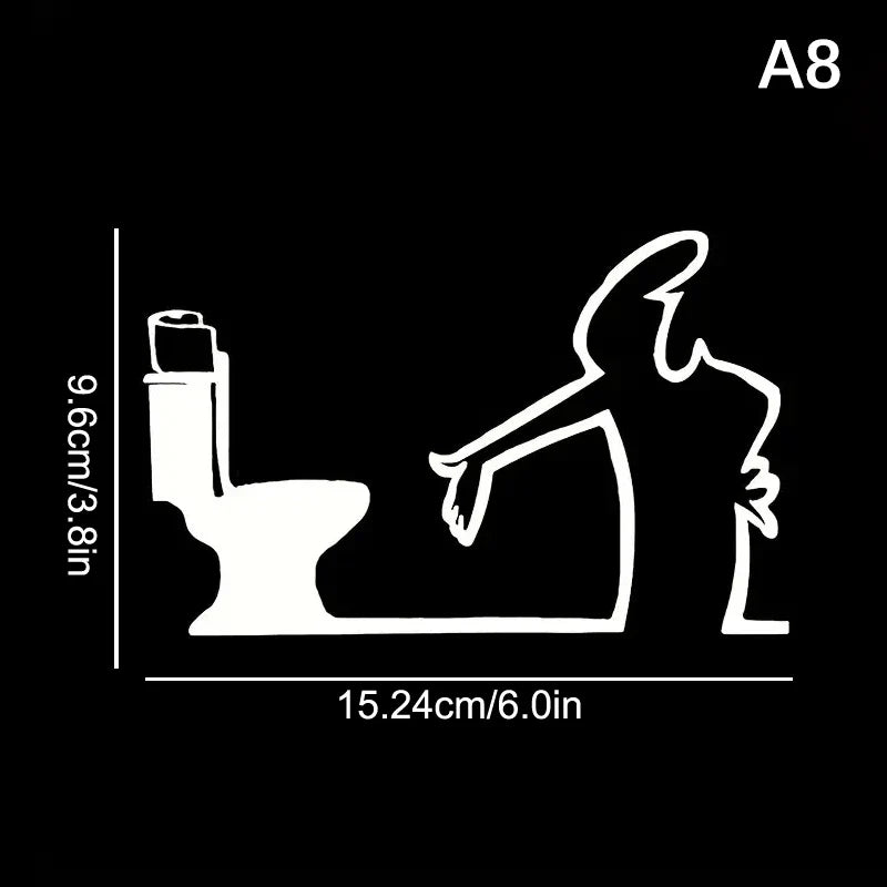 La Linea Minimalist Line Art Door Sticker | Home Decoration