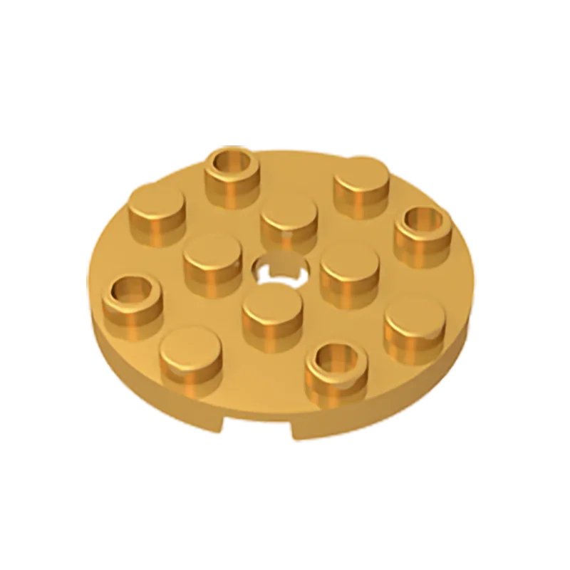 Gobricks GDS-841 Round Plate 4x4 with Hole | Compatible Building Block for DIY Creations