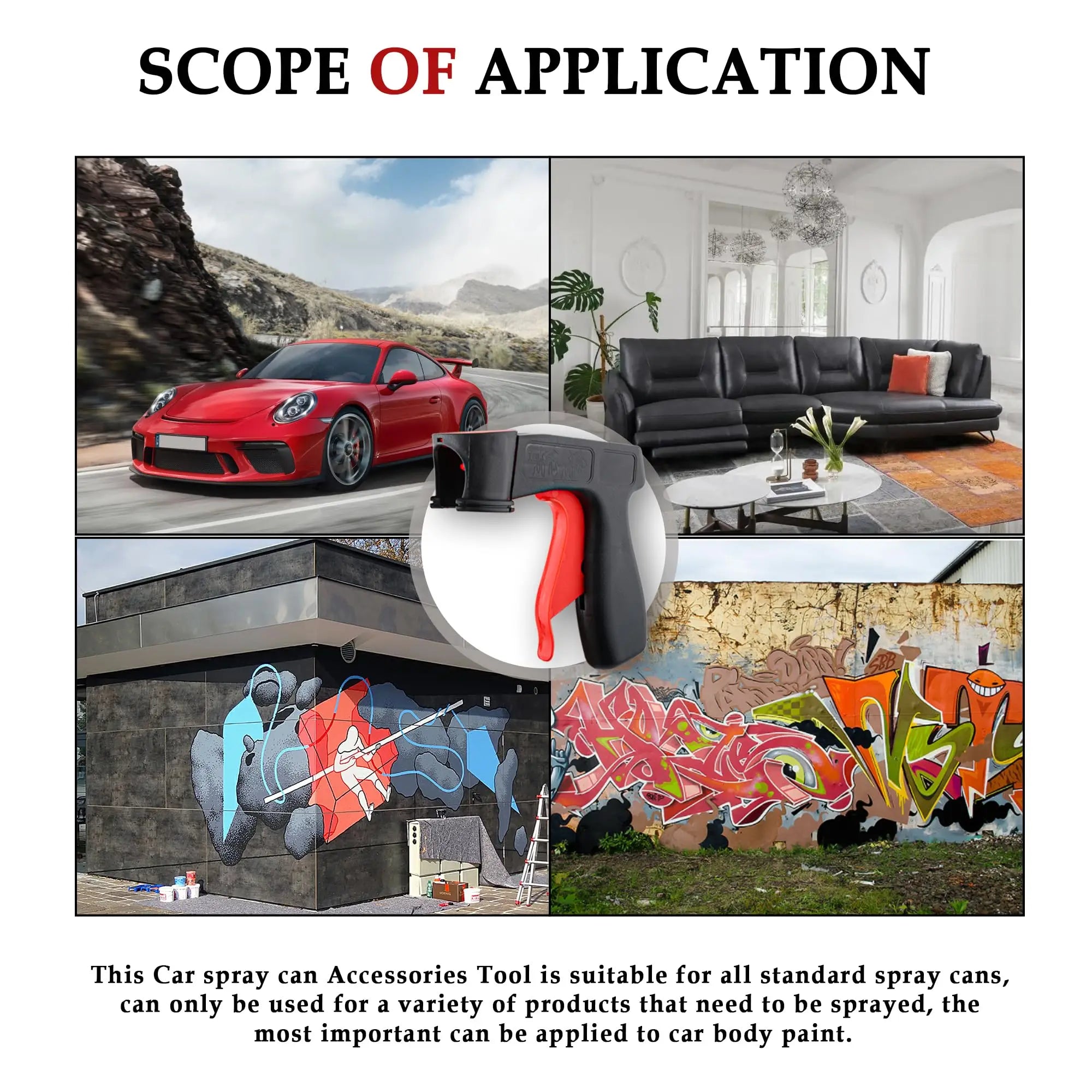 Car Spray Trigger Handle | Reusable Aerosol Can Adapter for DIY Painting