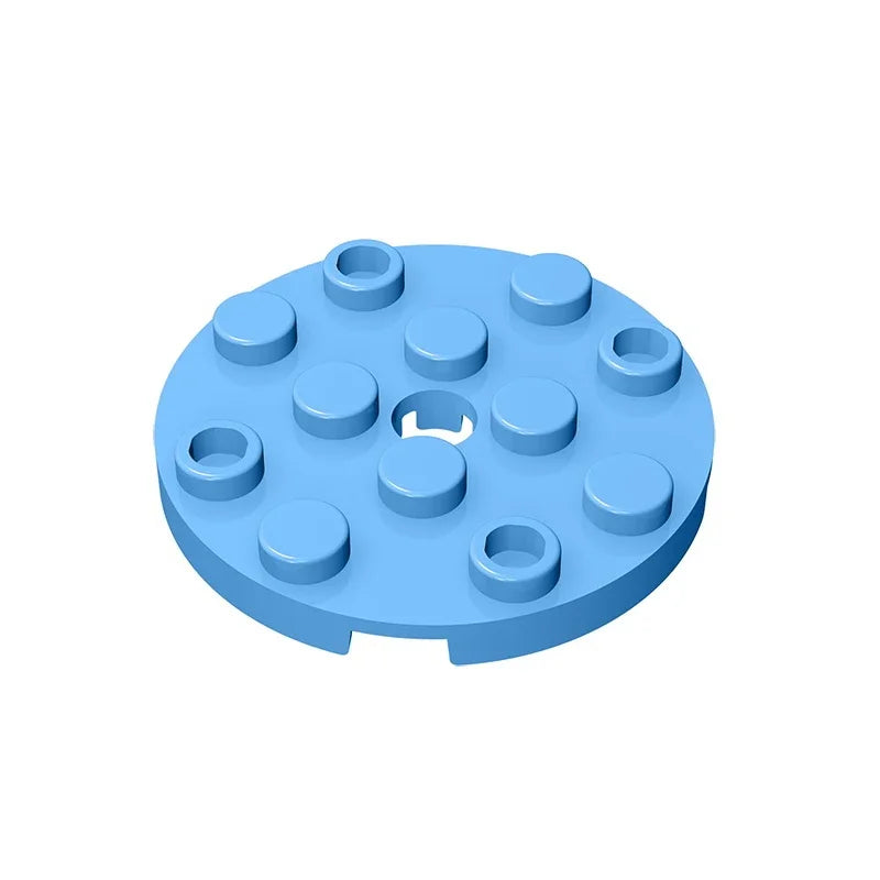 Gobricks GDS-841 Round Plate 4x4 with Hole | Compatible Building Block for DIY Creations