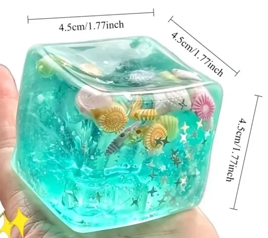 2026 Adults Squishy Ocean Blocks Stress Balls | Autism Sensory Toys for Anxiety Relief Fidget Gifts