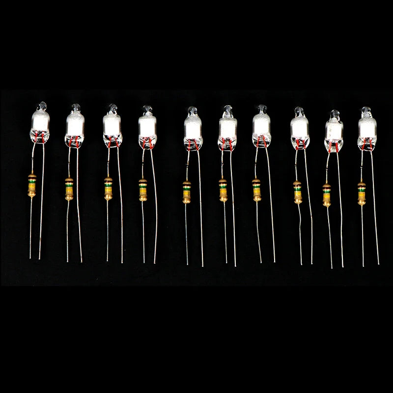 Neon Indicator Light Bulbs 10-Pack | 220V with Built-In Resistor