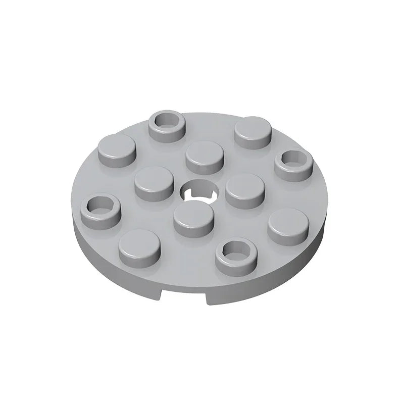 Gobricks GDS-841 Round Plate 4x4 with Hole | Compatible Building Block for DIY Creations