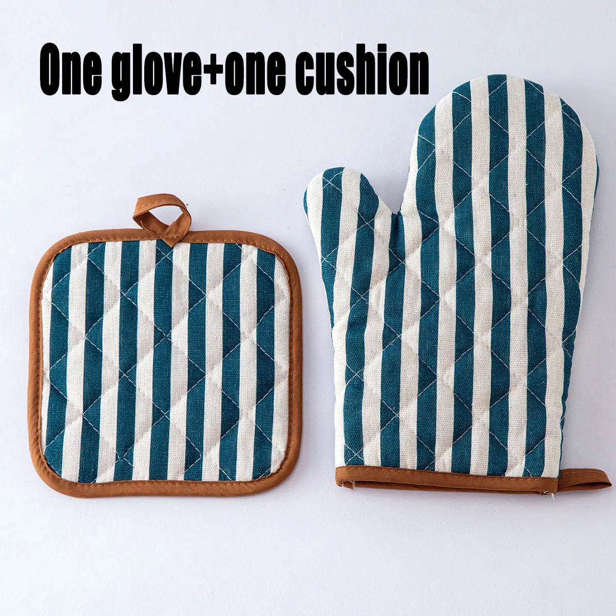 Anti Scald Oven Gloves Set | Cotton Lined Thick Kitchen Gloves with Red Checkered Design