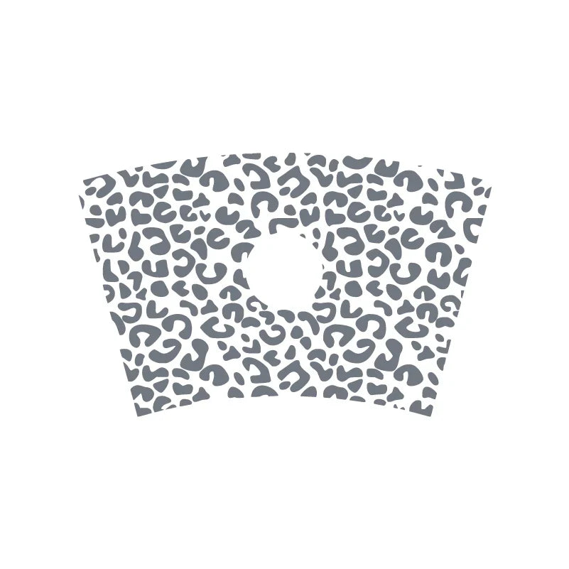 Leopard Pattern Full Wrap Vinyl Sticker for 24 oz Cold Cup | Cheetah Coffee Cup Decal