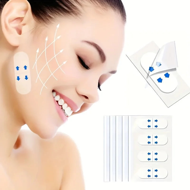 200pcs Lifting Face Stickers | Invisible V-Shape Face Lift Patches for Sagging Skin