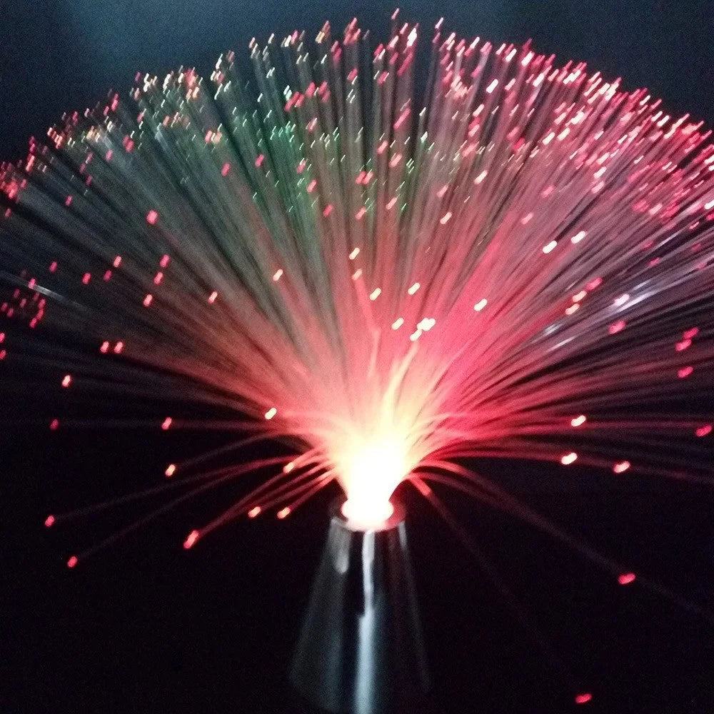 LED Fiber Optic Star Night Light | Multicolor Mood Lamp for Home Decor
