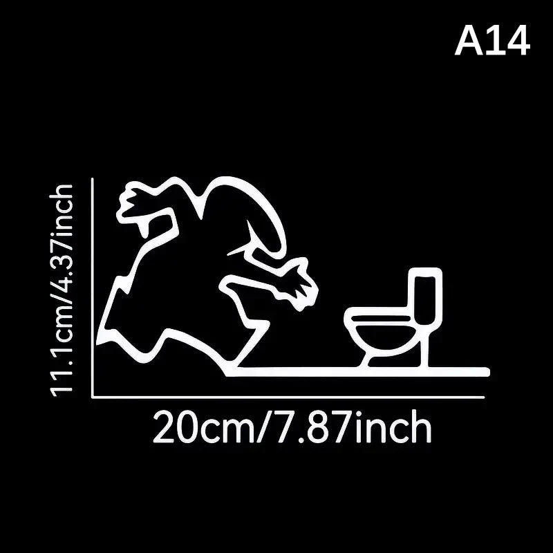 La Linea Minimalist Line Art Sticker Set | Cartoon Character Door Sign for Home Decor