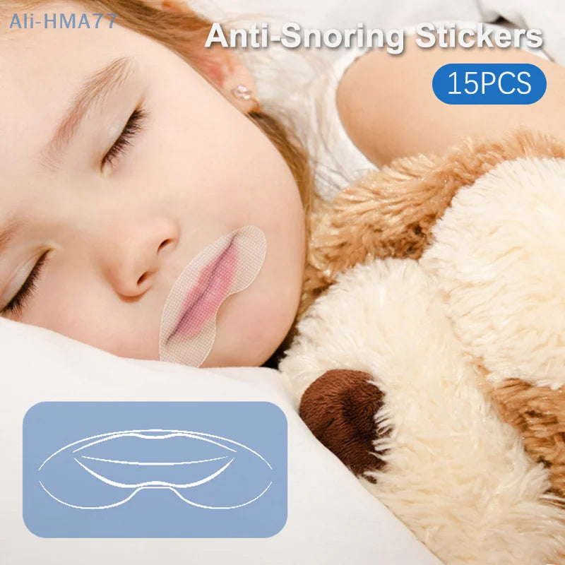 Anti-Snoring Stickers for Better Sleep | 15 Pcs Mouth Correction Tape