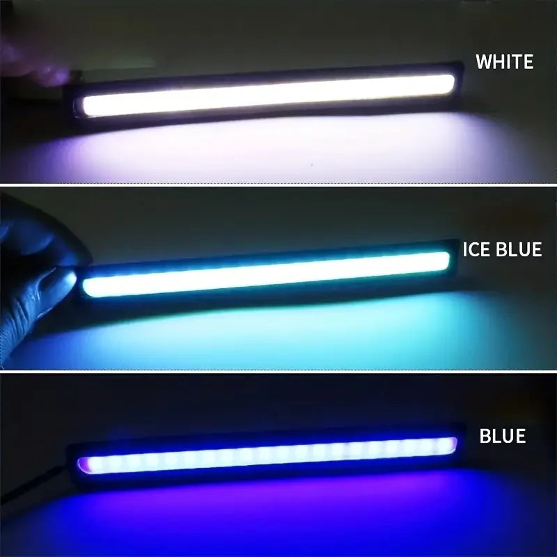 2 PCS Super Bright 17CM LED COB Fog Bulb Car DRL Strip | 12V 6500K Daytime Running Light
