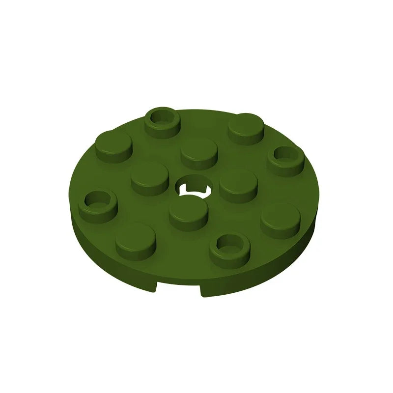 Gobricks GDS-841 Round Plate 4x4 with Hole | Compatible Building Block for DIY Creations