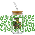Cartoon Turtle Decal Stickers | Waterproof UV DTF Wrap for 16oz Libbey Glass