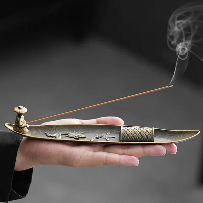 Creative Incense Holder | Japanese Old Men Fishing Incense Stick Burner