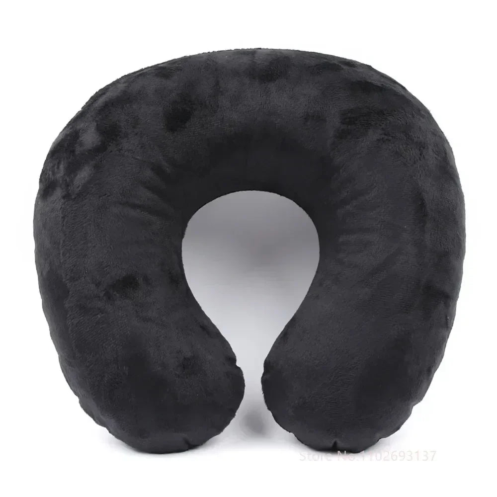 Inflatable Travel Neck Pillow | U-Shaped Support for Car, Plane, and Office