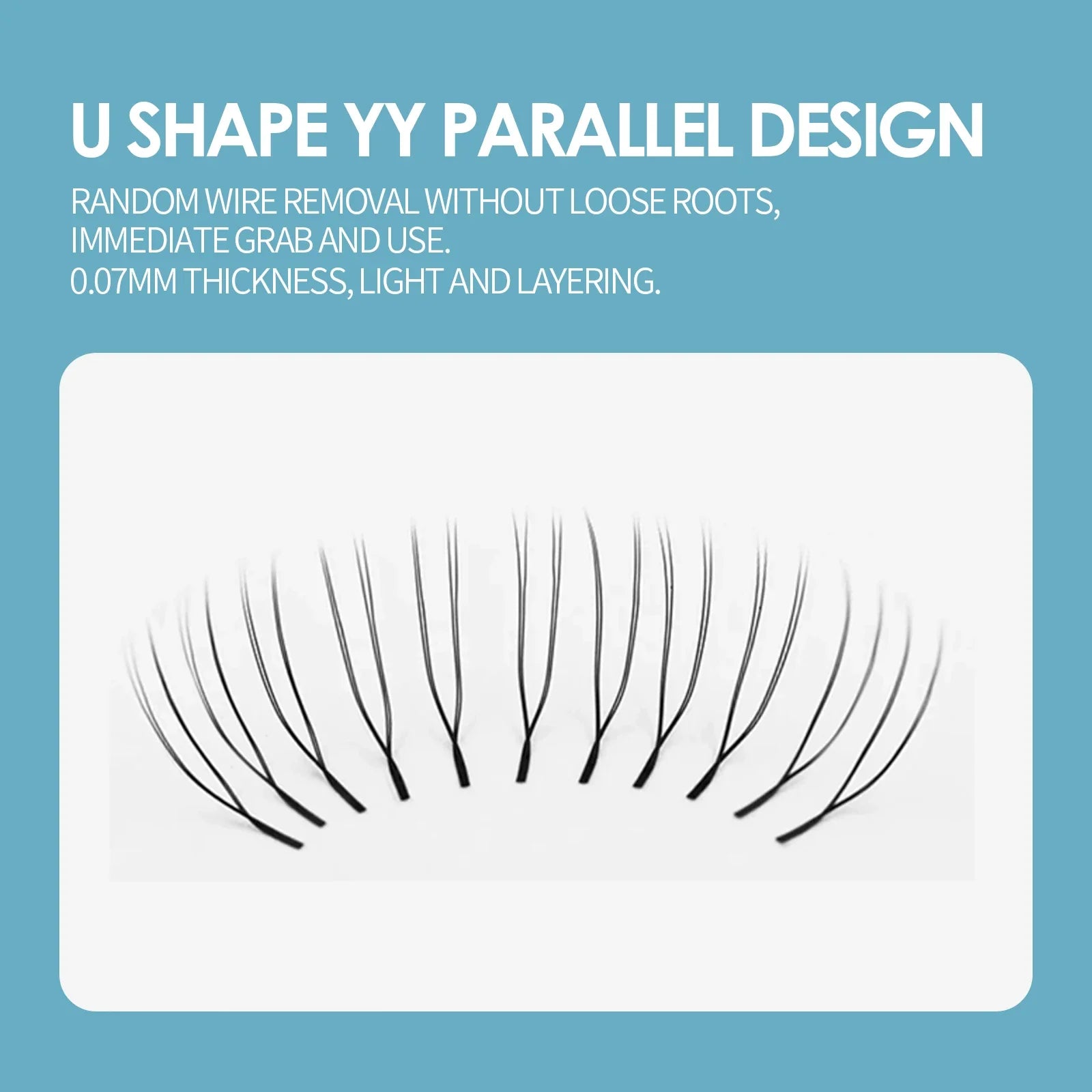 DeceMars 0.05mm U-Shaped YY Eyelash Extensions | Salon-Grade Synthetic Lashes