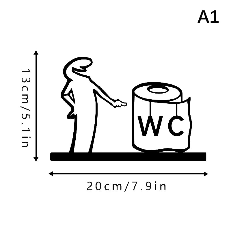 La Linea Minimalist Line Art Door Sticker | Home Decoration