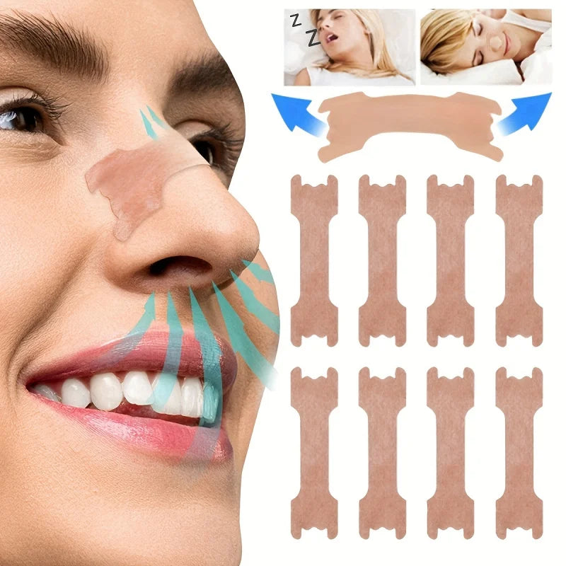 Anti-Snoring Nasal Strips 100 Pack | Breathable Adhesive Nose Strips for Snoring Relief