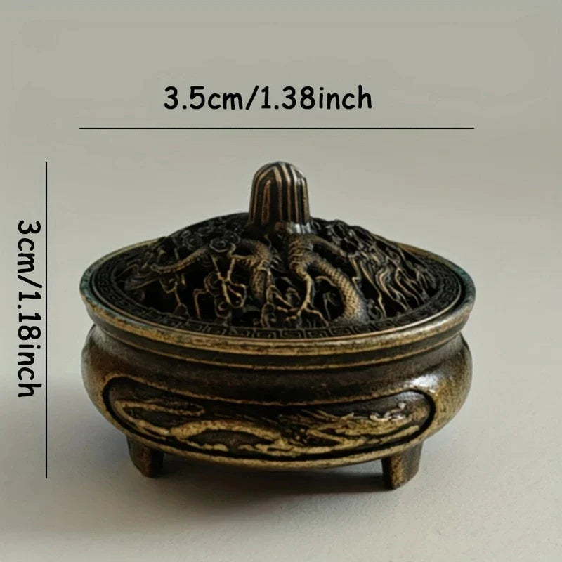 Mini Alloy Antique Three-legged Aromatherapy Stove | DIY Incense Burner Tea Ceremony Decor