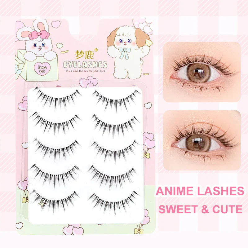 3D Volume Manga Lashes | Natural Look Wispy Fluffy False Eyelashes Pack