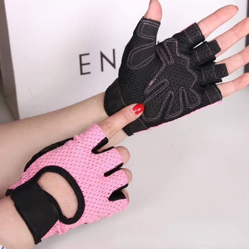 Fingerless Gym Gloves | Breathable Weightlifting Gloves with Gel Pads for Men and Women