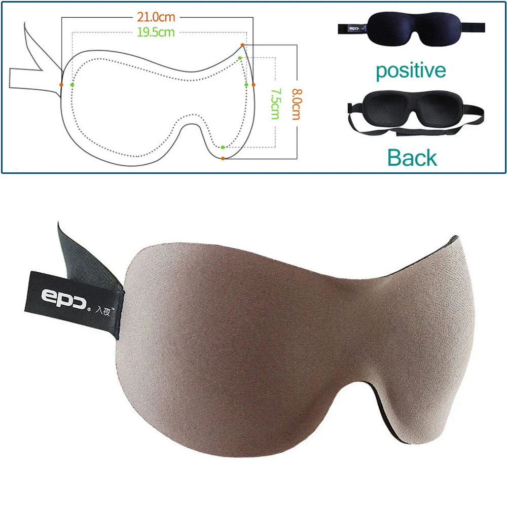 3D Breathable Sleep Mask | Light Blocking Eye Cover for Travel