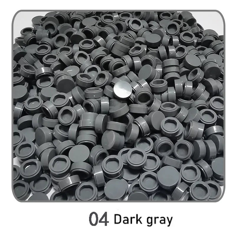 1000Pcs Tile 1x1 Round Building Blocks | 52 Color DIY Educational Creative Toy Set
