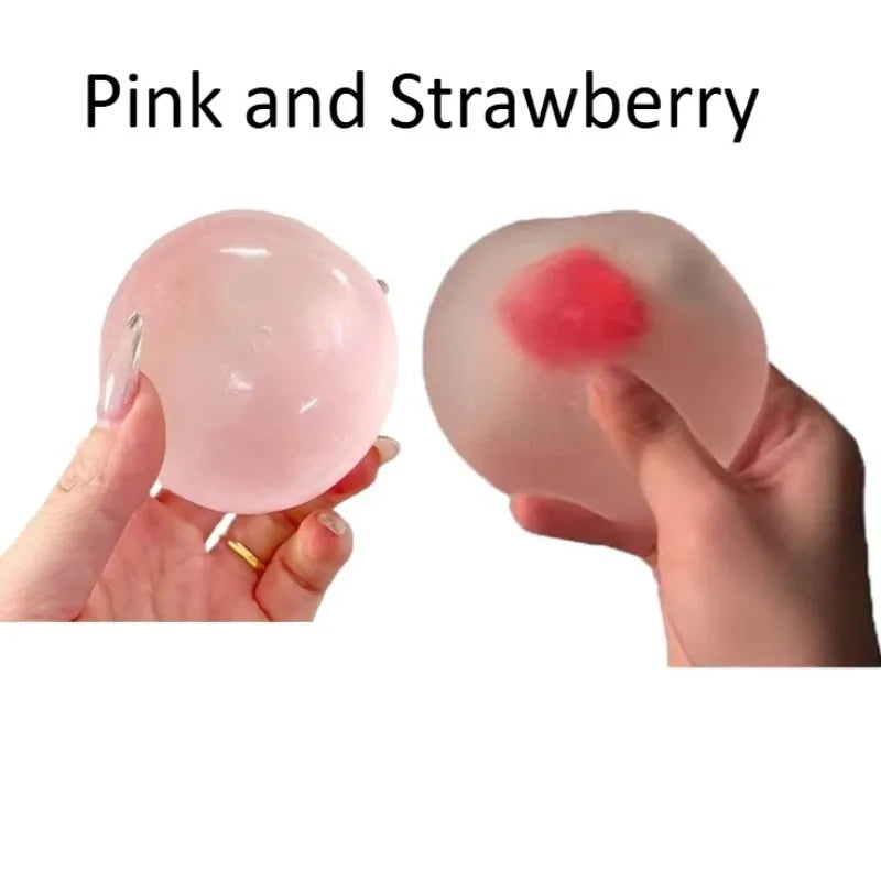 Strawberry Mochi Squeeze Toy | Stress Relief Slow Rebound Fidget Toy