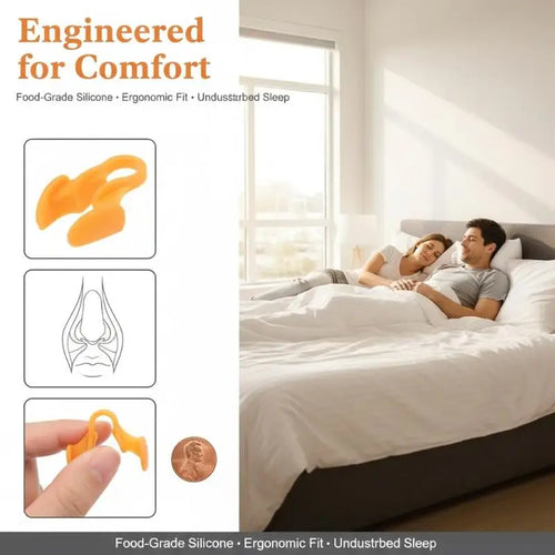 2Pcs Silicone Anti-Snoring Nasal Dilators | Comfortable Sleep Aid Nose Clips