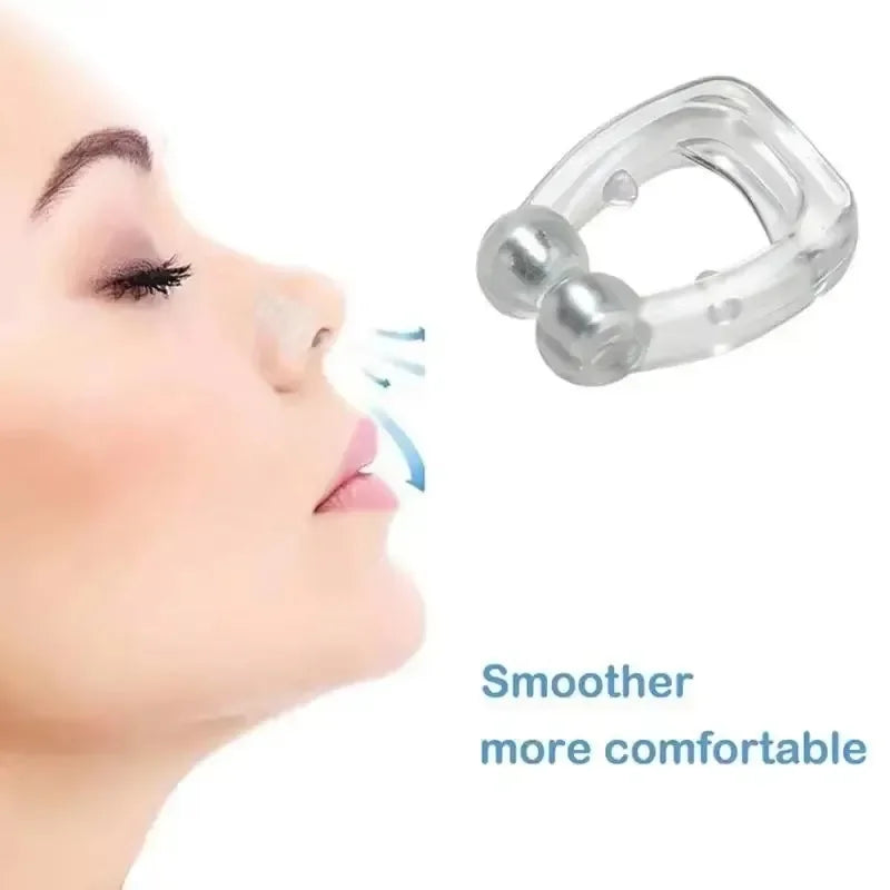 Anti Snore Nose Clip | Magnetic Silicone Sleep Aid for Snoring and Apnea