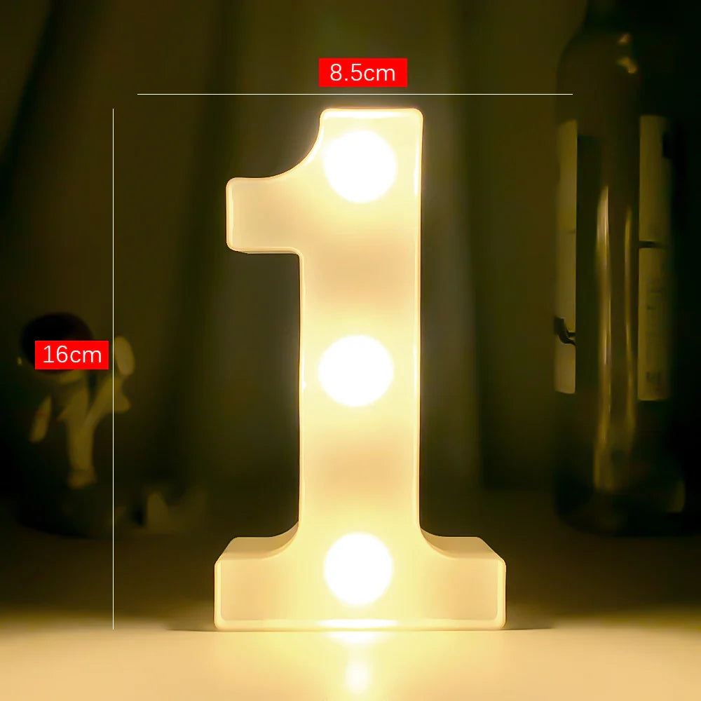 Creative Luminous Letter Night Light | Battery-Powered LED Decor for Parties