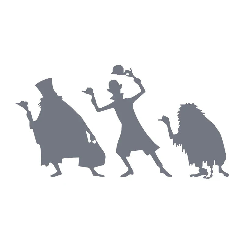 Cartoon Hitchhiking Ghosts Vinyl Sticker | Car Window Decoration