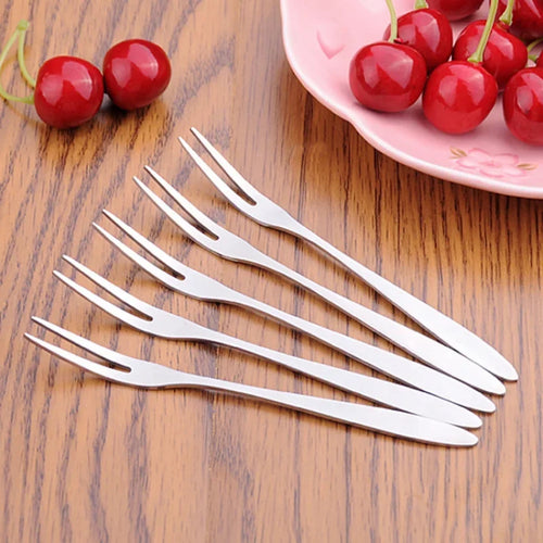 20 Piece Stainless Steel Snail Fork Set | Two Tine Fruit Dessert Fork for Parties