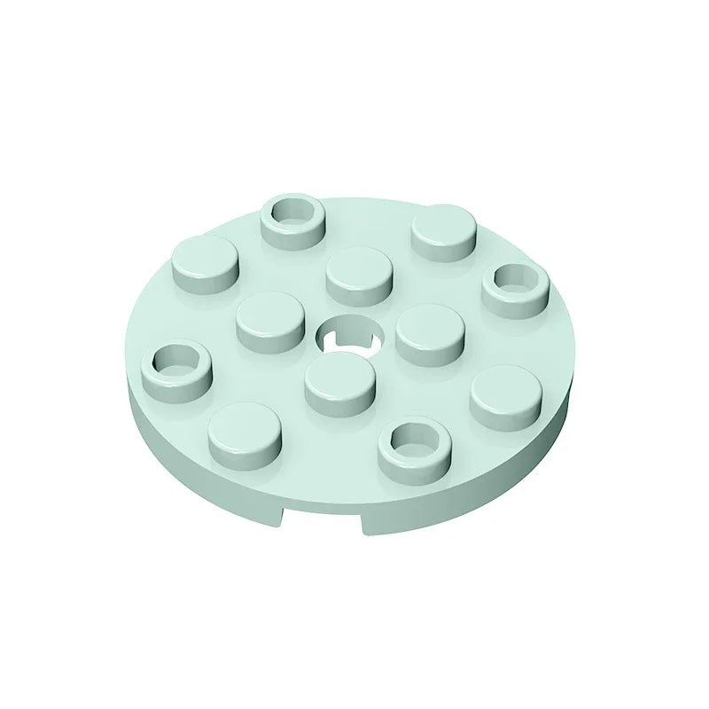 Gobricks GDS-841 Round Plate 4x4 with Hole | Compatible Building Block for DIY Creations