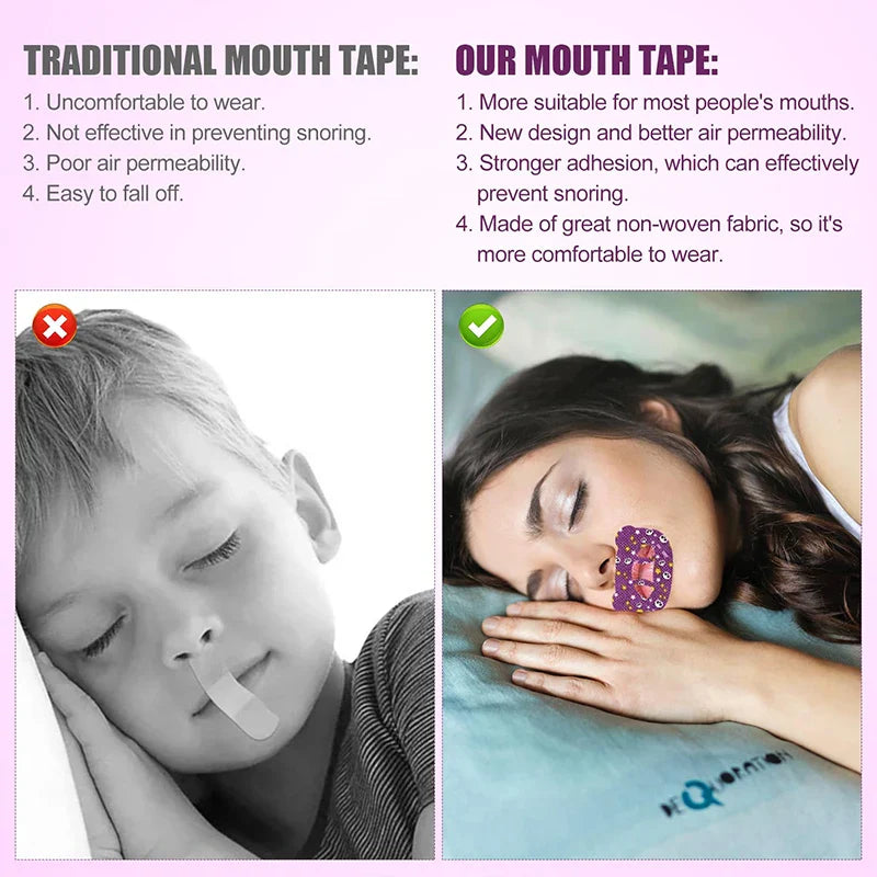 Mouth Tape for Kids Sleeping | 30 Pack Anti Snoring Strips for Better Nose Breathing