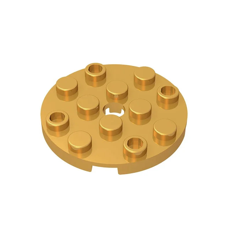 Gobricks GDS-841 Round Plate 4x4 with Hole | Compatible Building Block for DIY Creations