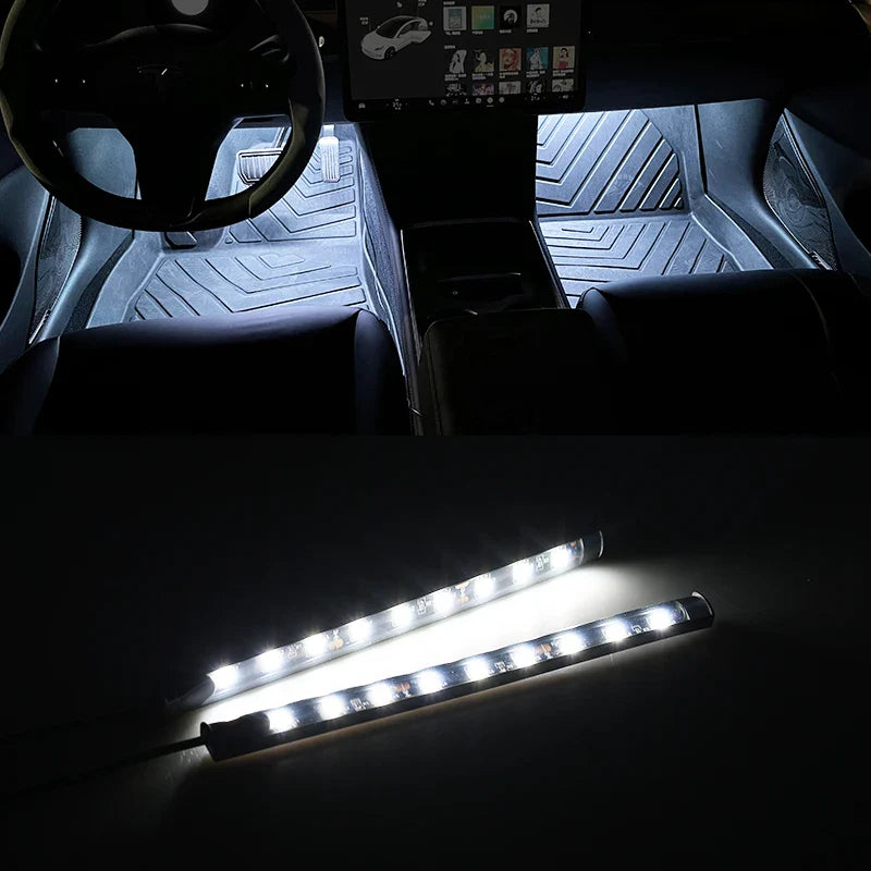 9 LED Car Interior Ambient Mood Foot Light | USB Lighter Decorative Atmosphere Lamp for 12V Vehicles