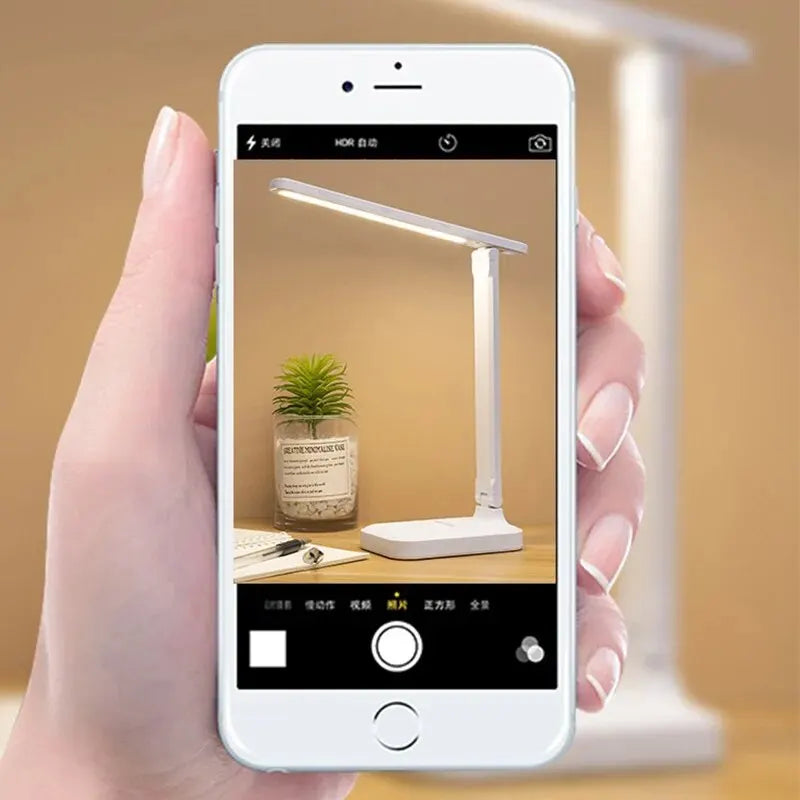 LED Foldable Desk Lamp | 3 Stepless Dimming Touch Control Eye-Care Reading Light