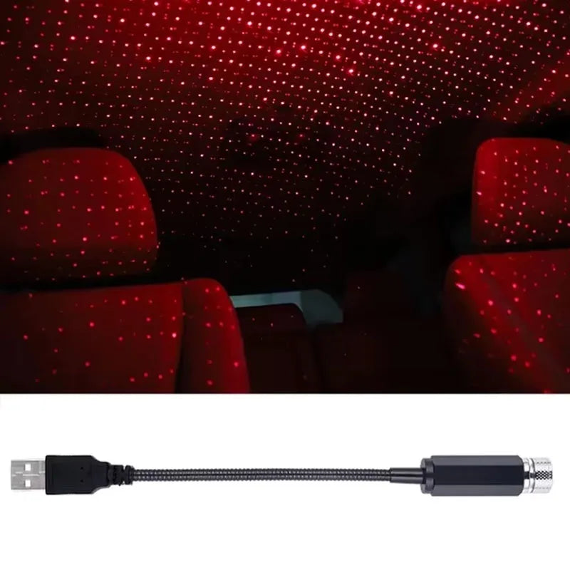 LED Car Roof Star Night Light Projector | USB Galaxy Atmosphere Lamp
