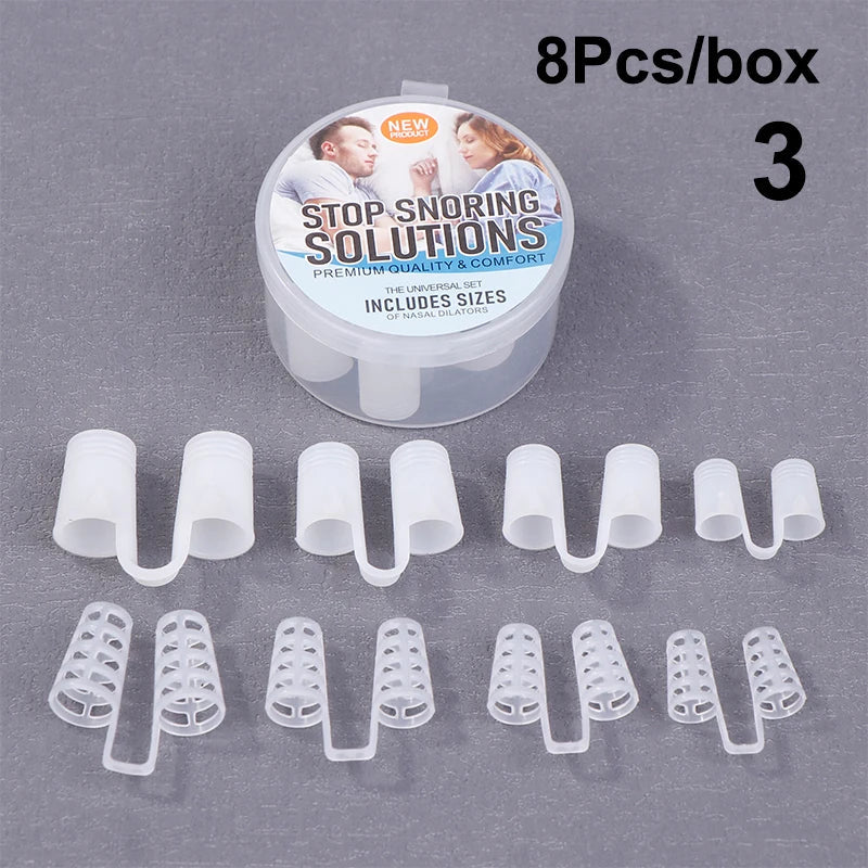 Silicone Anti Snore Nasal Dilators | Snoring Aid Nose Clip Set