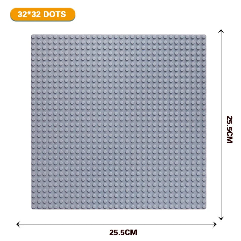 Classic Building Block Baseplates | 3-Pack Compatible Base Plates for Creative Construction Toys